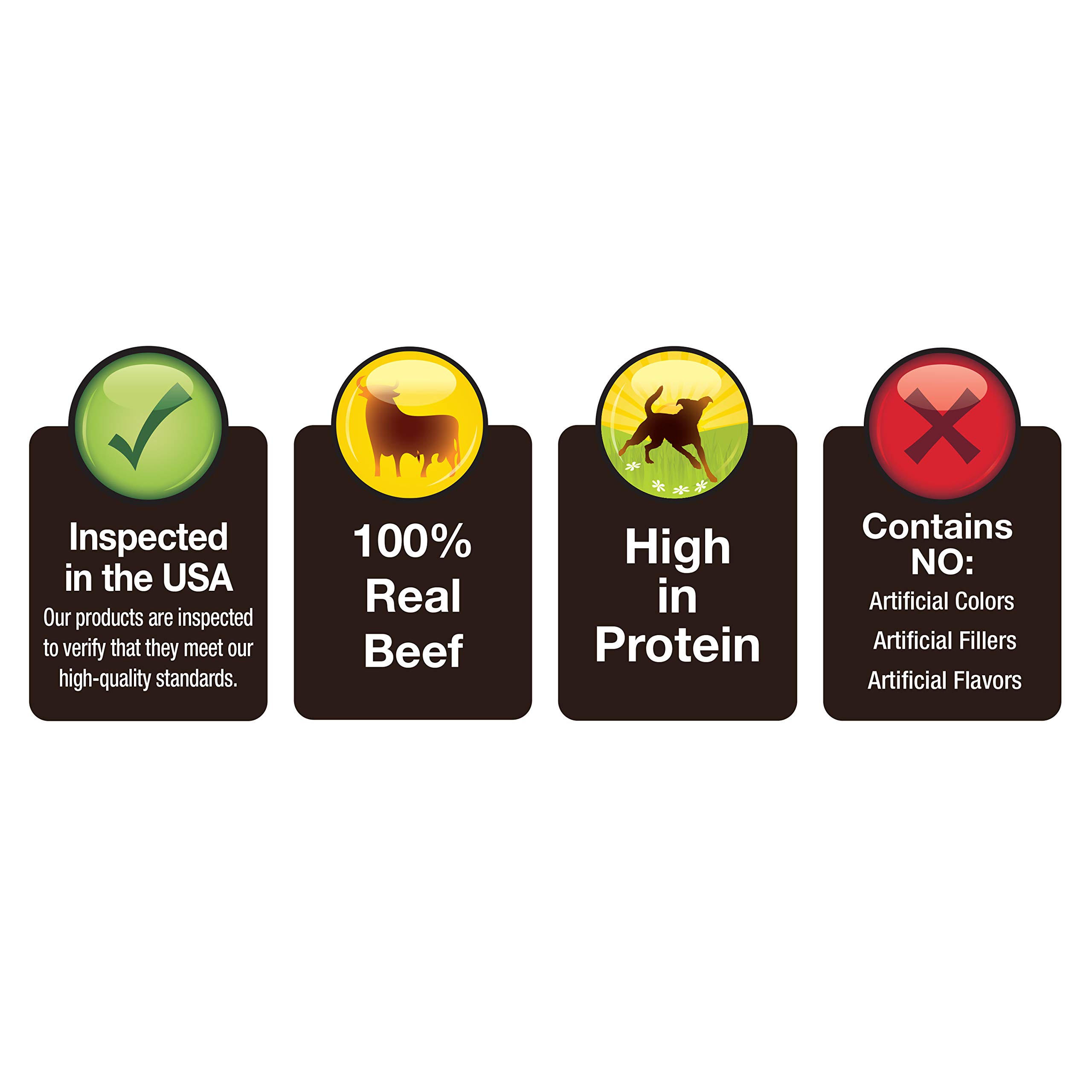 Cadet 100% Beef Strips Dog Treats, Single Ingredient Beef Esophagus Dog Jerky, Healthy High Protein Rawhide Alternative for Small & Large Dogs, 8 Ounce - Image 3