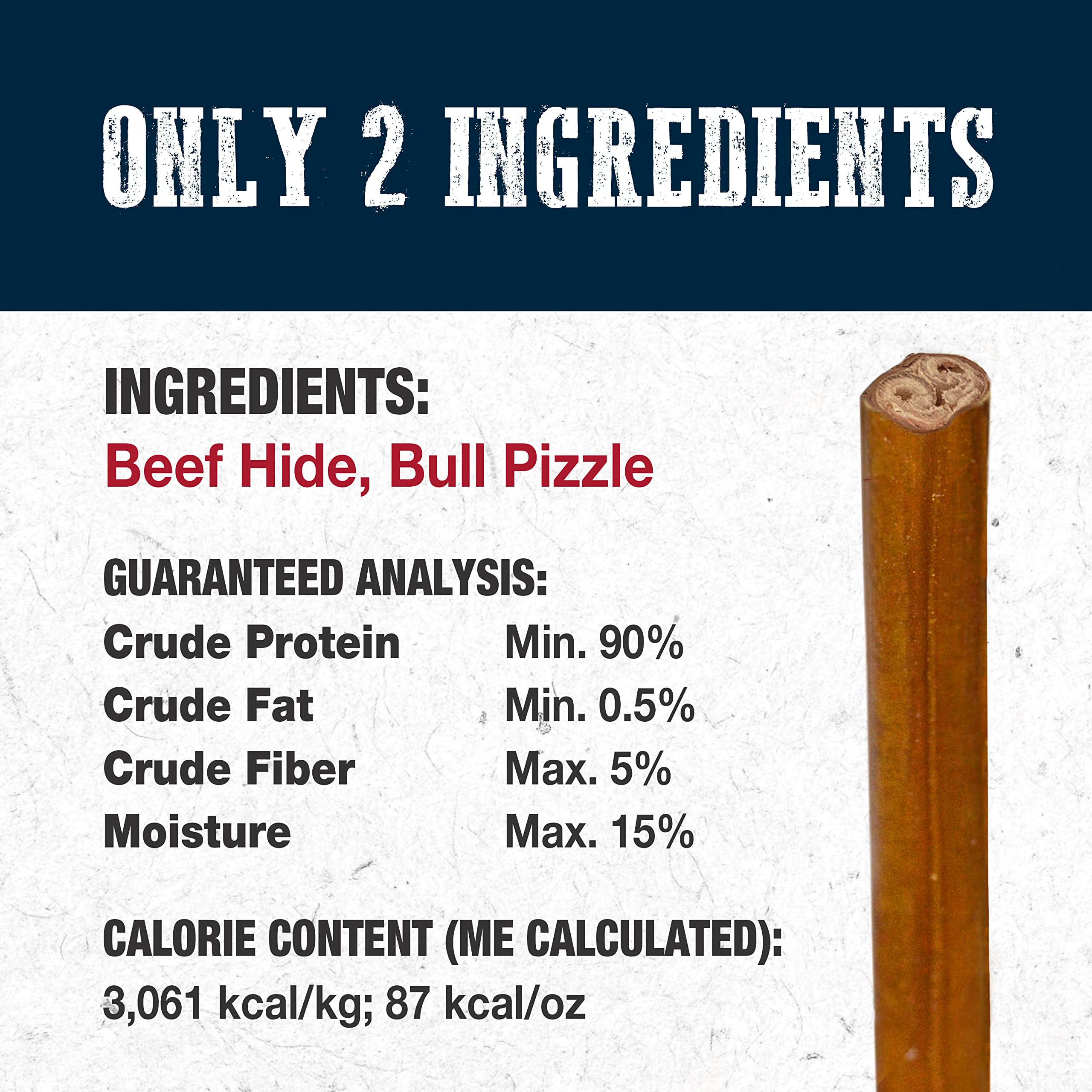 Cadet Bully Hide Sticks for Small Dogs, All-Natural Beef Pizzle, Limited-Ingredient Long-Lasting Dog Chews for Aggressive Chewers, 12 Count - Image 5