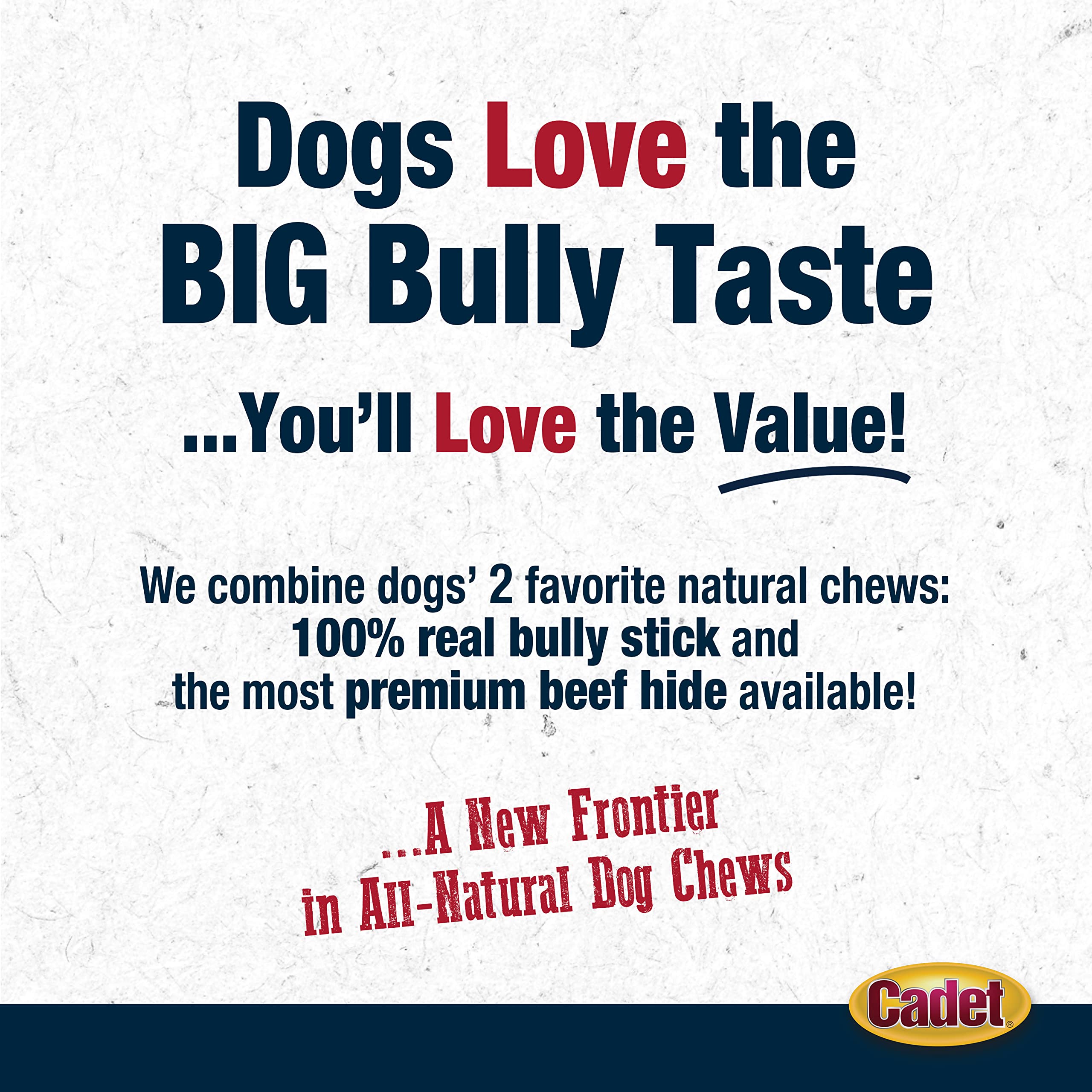 Cadet Bully Hide Sticks for Small Dogs, All-Natural Beef Pizzle, Limited-Ingredient Long-Lasting Dog Chews for Aggressive Chewers, 12 Count - Image 7