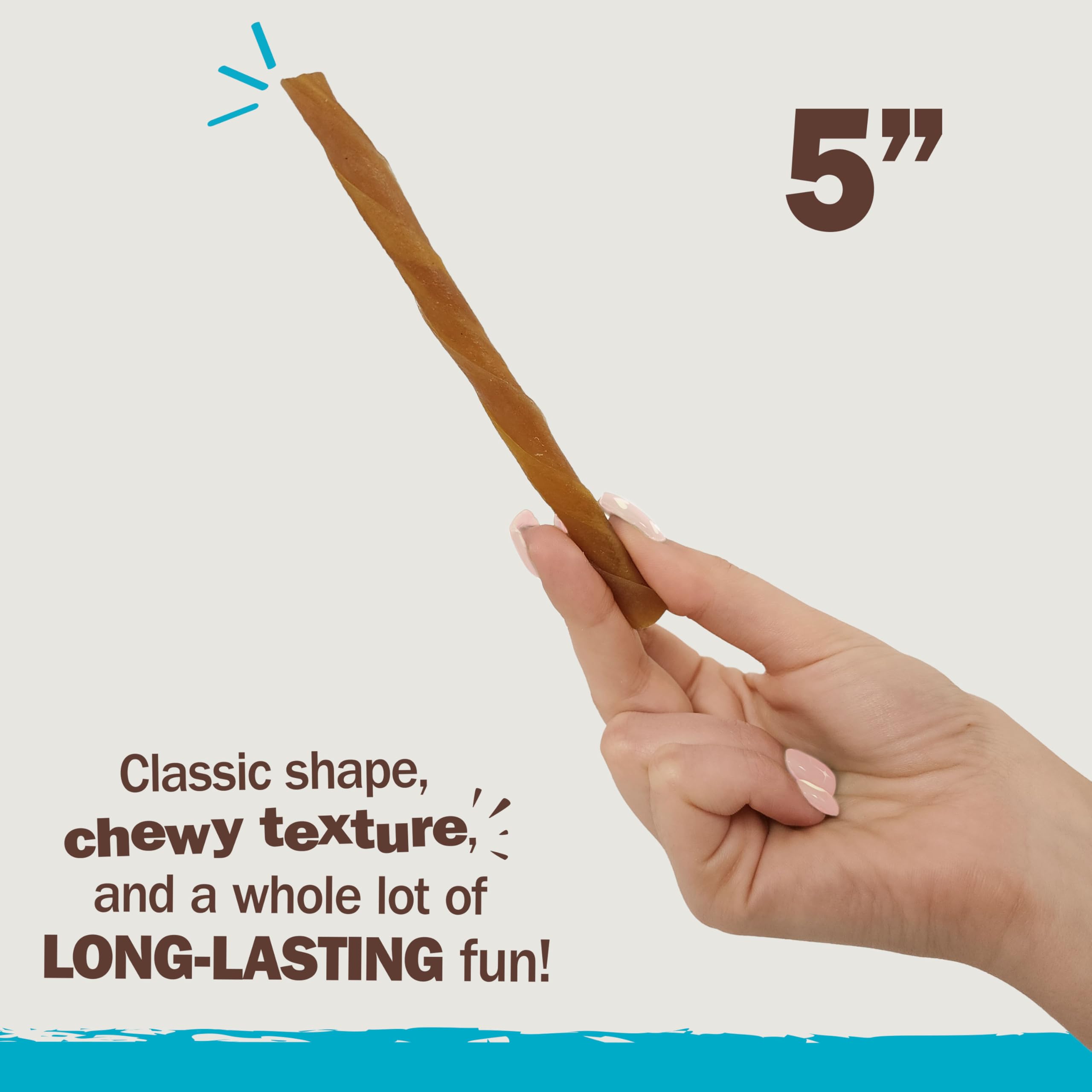 Cadet Chewalicious Classic Chewy Twists with Real Peanut Butter, Rawhide-Free Healthy Dog Chews, Limited-Ingredient & Long-Lasting Chew Treats for Dogs, Peanut Butter Flavor, 15 Count - Image 4