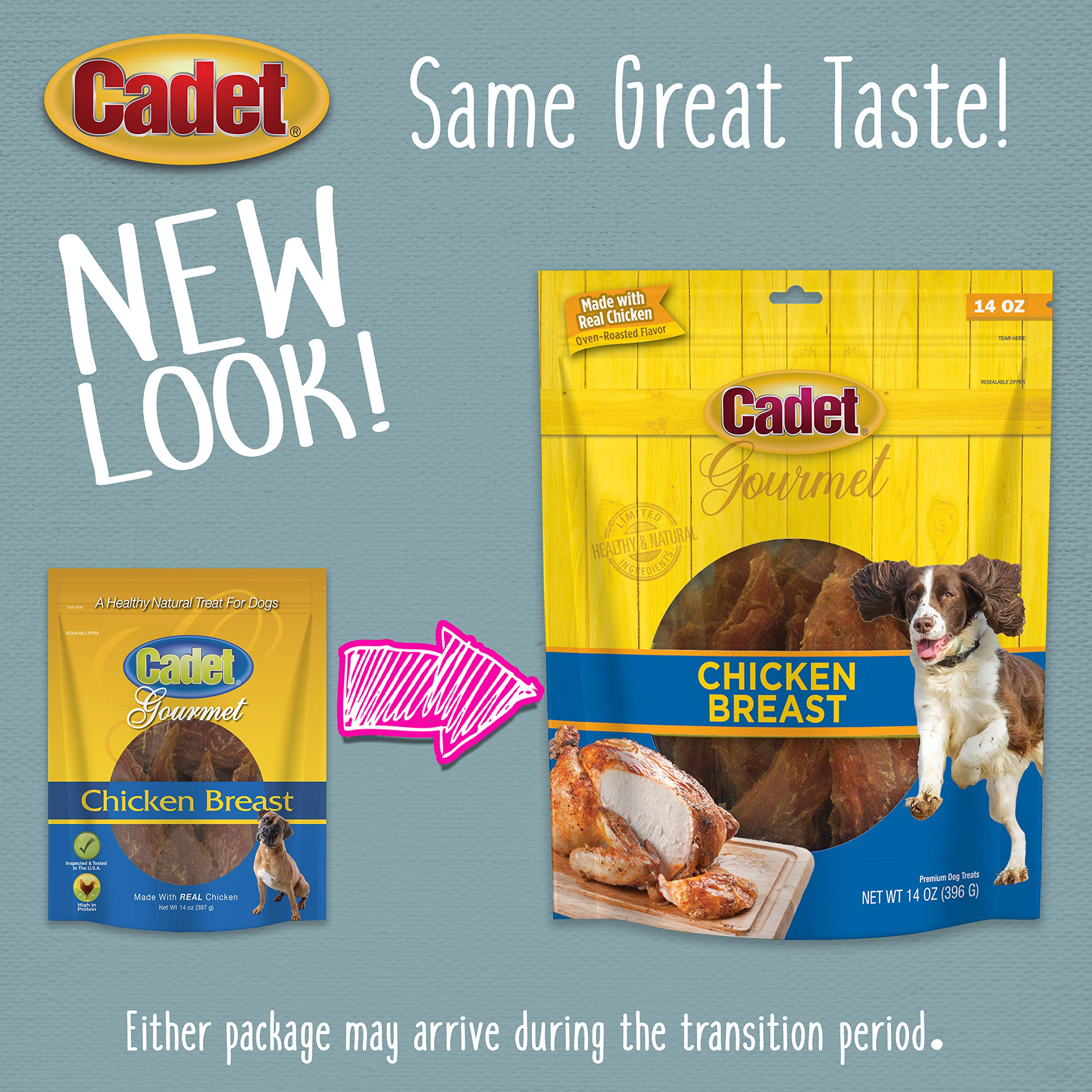 Cadet Gourmet Chicken Breast Dog Treats - Healthy & Natural Chicken Dog Training Treats for Small & Large Dogs - Inspected & Tested in USA (14 oz.) - Image 7