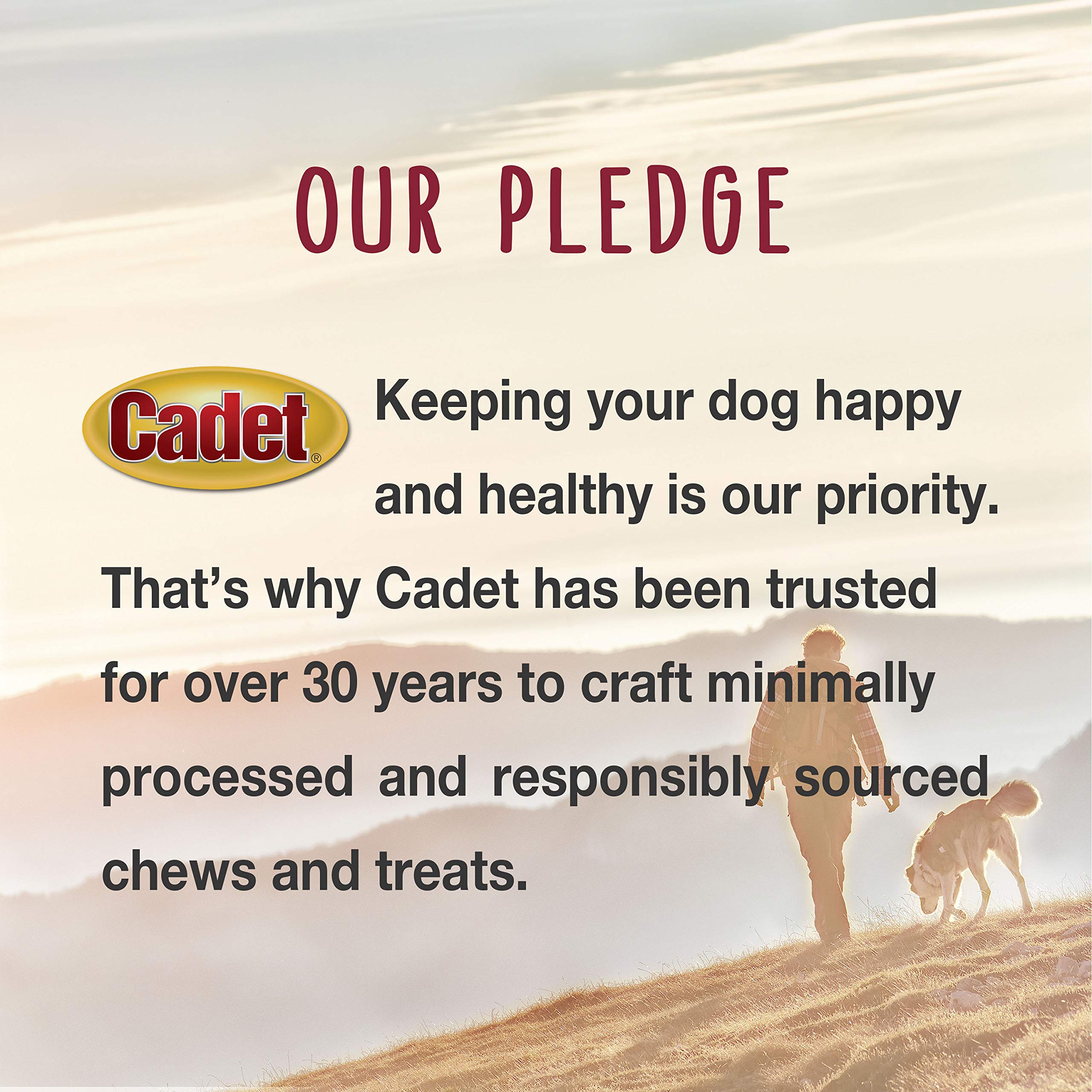 Cadet Gourmet Triple Chews Long-Lasting Pork Hide Sticks with Sweet Potato and Chicken, Healthy Dog Treats for Small & Large Dogs, 6 Count - Image 7