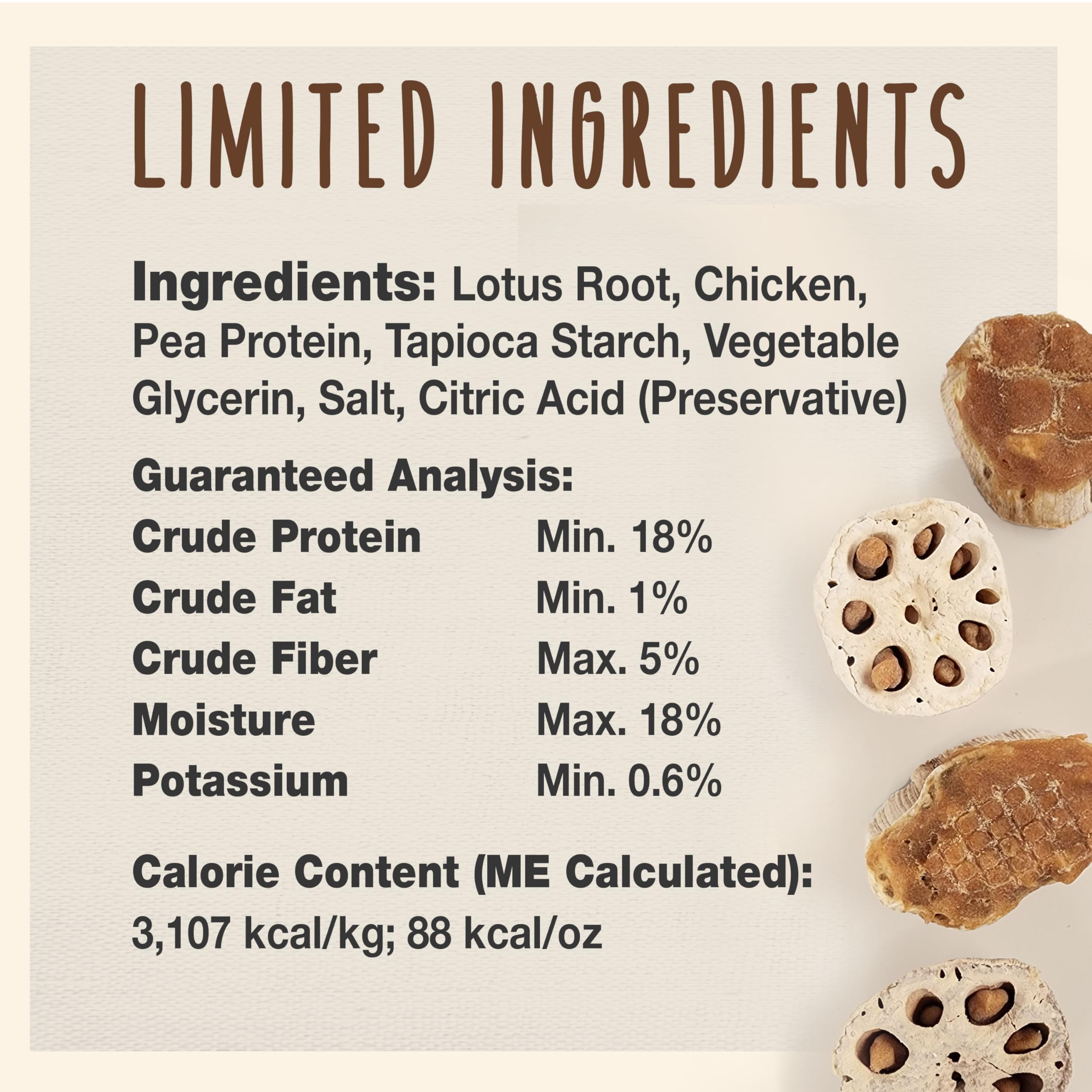 Cadet Gourmet Crunch'ems Homestyle Dog Treats, Natural Dog Chews with Real Chicken and Lotus Root, Chicken 'N Veggie Flavor, 10 Count (Pack of 1) - Image 6