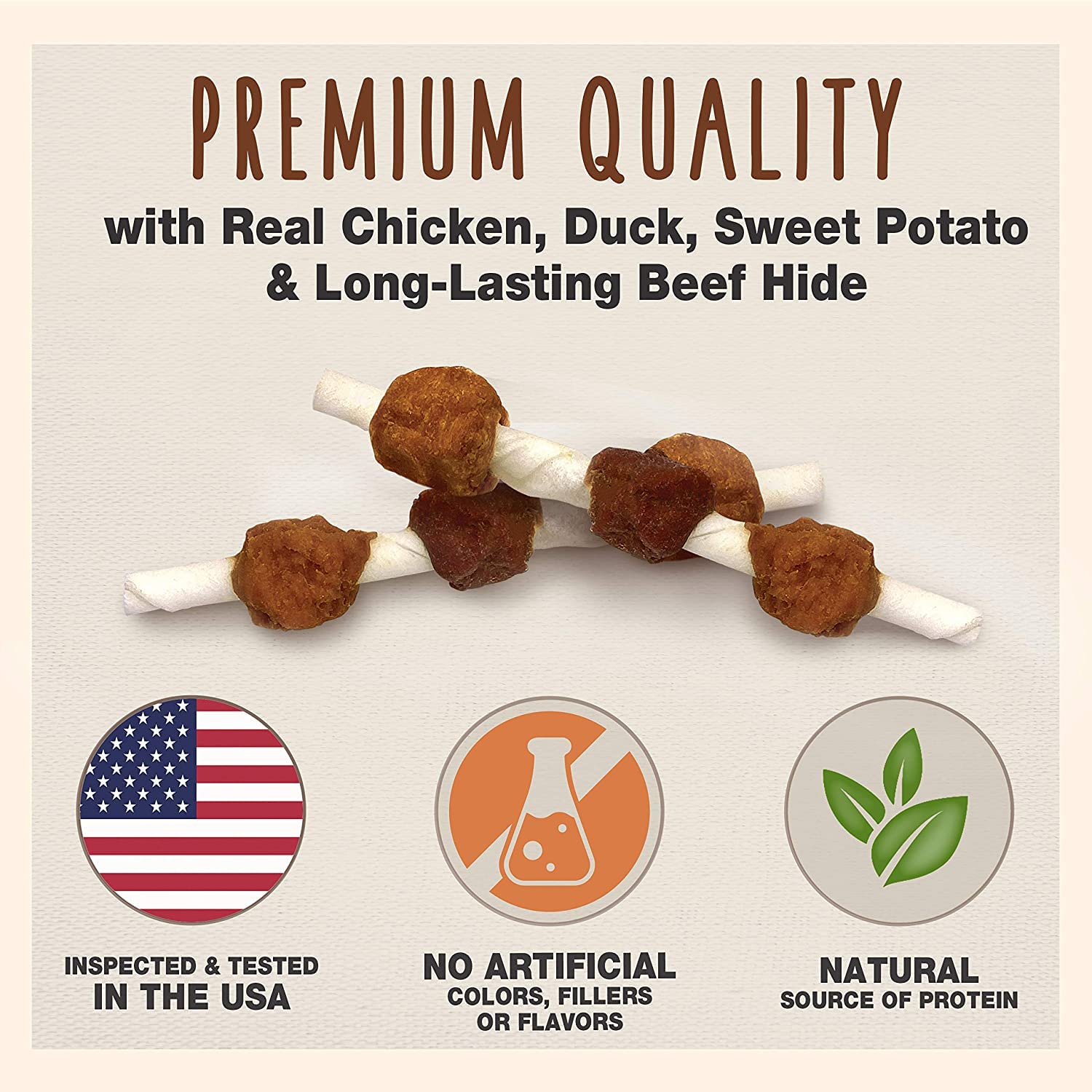 Cadet Gourmet Triple-Flavored Shish Kabobs Dog Treats, 12 Ounces, 12 Pack - Image 7