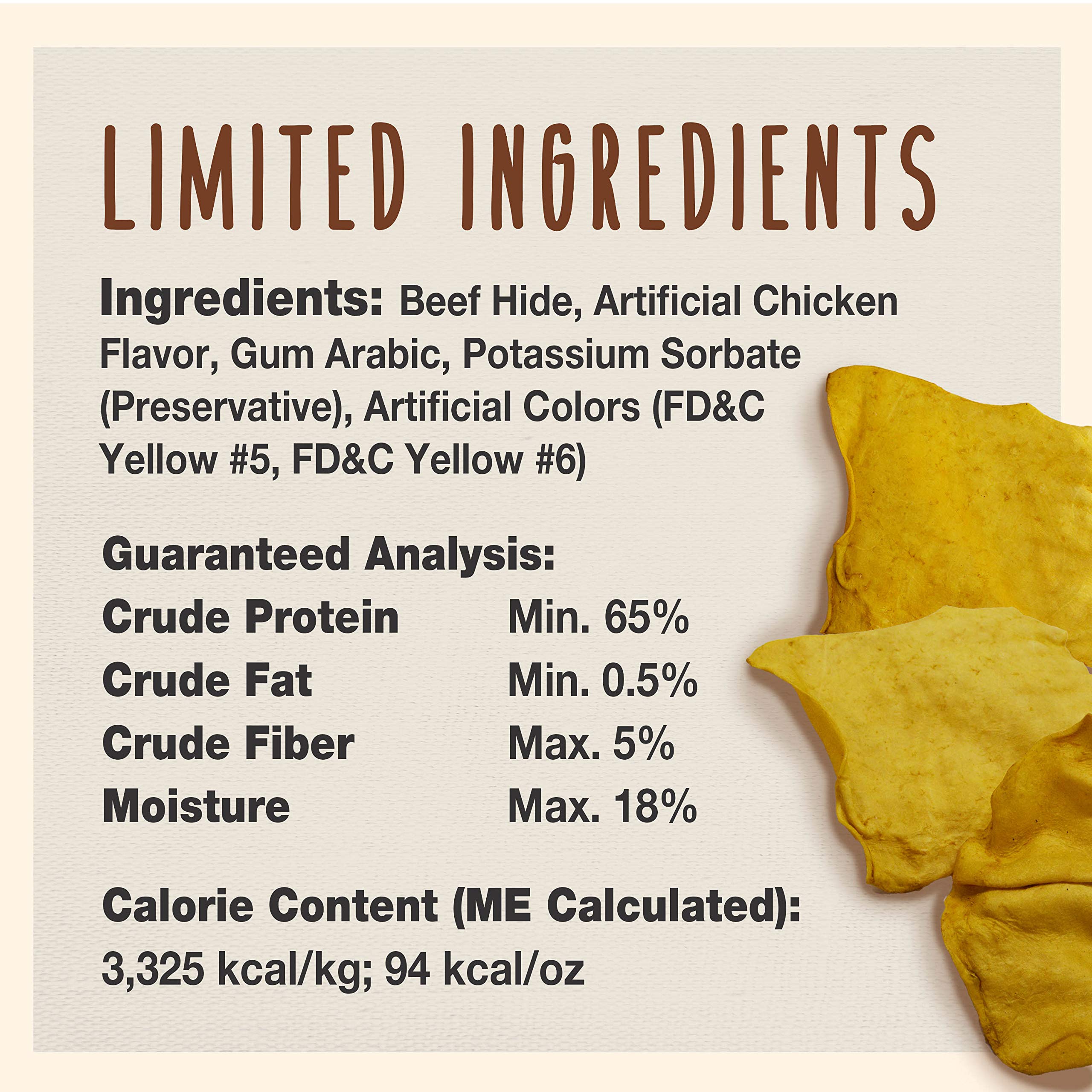 Cadet Premium Grade Beef Hide for Dogs, Rawhide Long Lasting Dog Chews, Chips, Curls & Rolls for Small/Medium/Large Dogs - Image 3