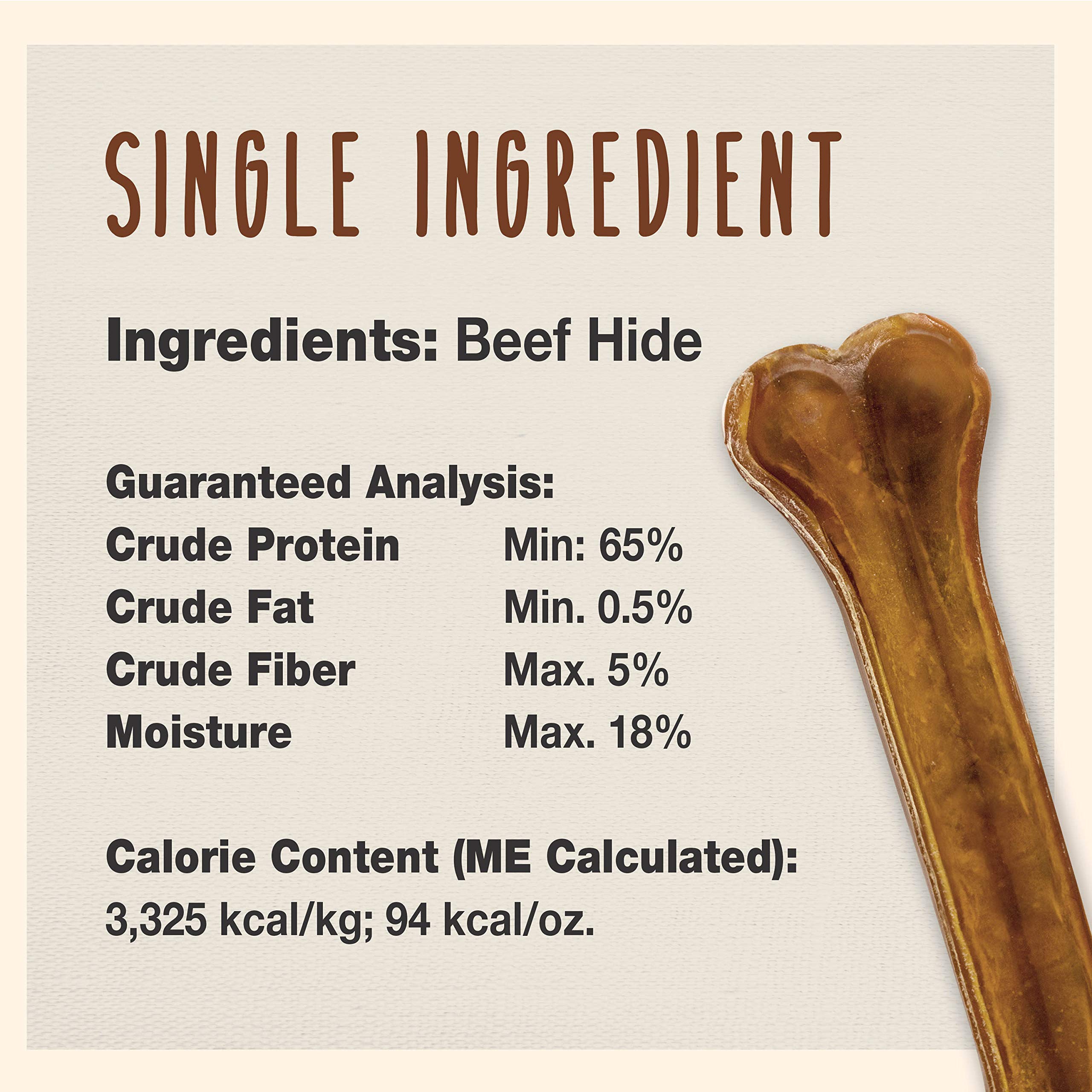 Cadet Premium Grade Pressed Beef Hide Bones, Long Lasting Rawhide Dog Chews, 8 Inch (6 Count) - Image 3